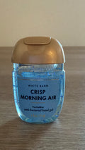 Hand sanitizer crisp morning air