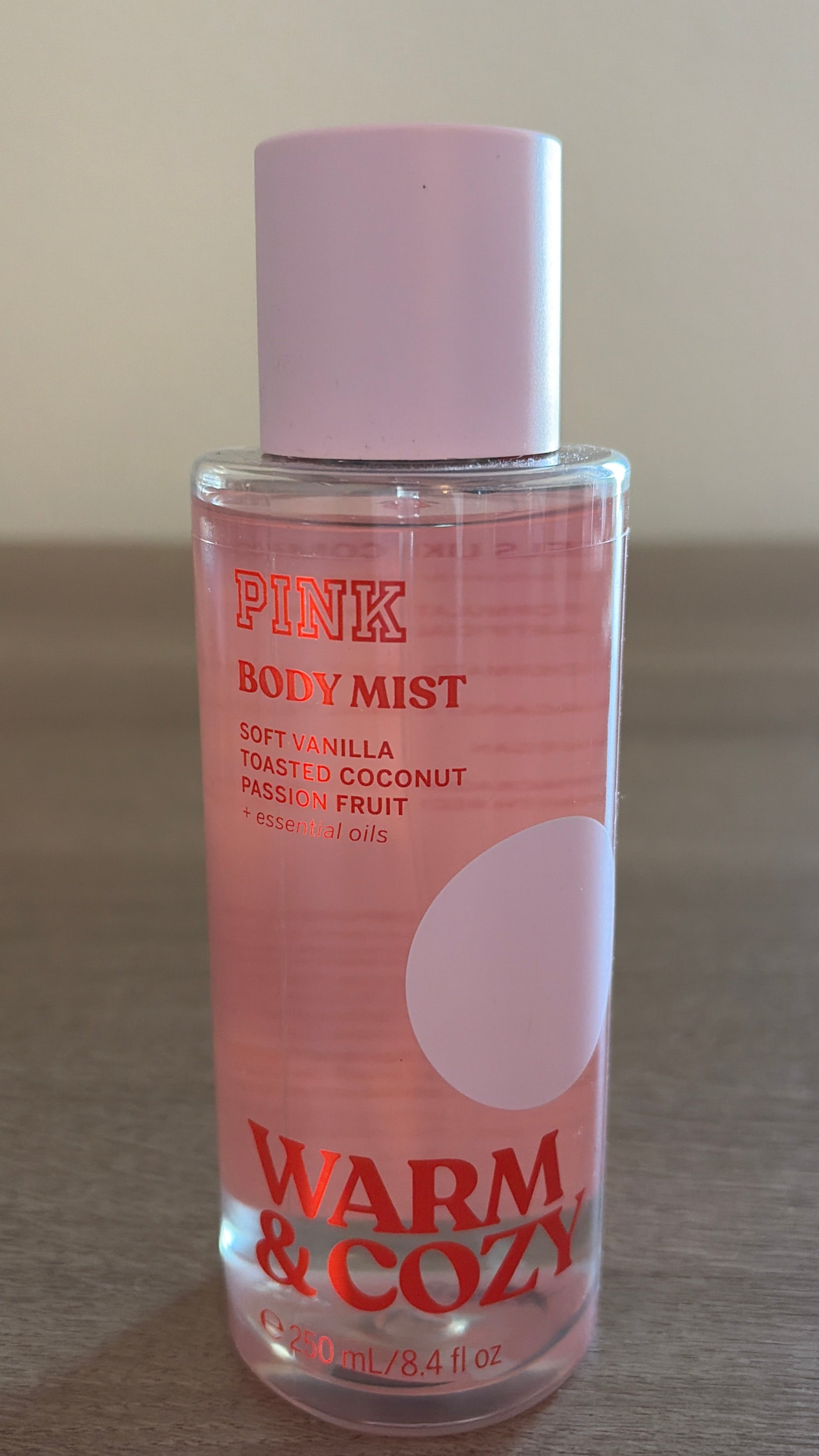 PINK soft Vanilla toasted coconut passion fruit+essential oils